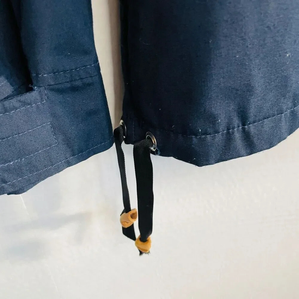 Vintage Woolrich Size Small Unisex Jacket - Navy Hooded Toggle Zipper Pullover - Picture 4 of 9